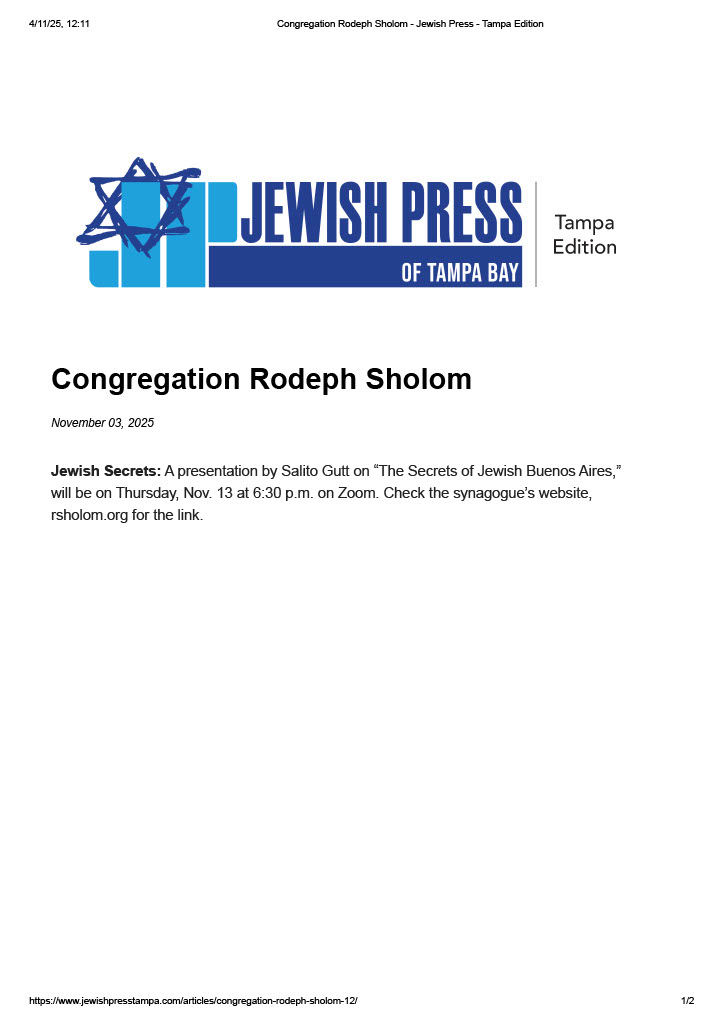 Jewish Press of Tampa, FL